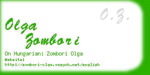 olga zombori business card